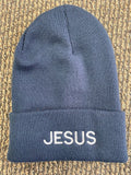JESUS Knit Cap - Embroidered (JC Logo on Back; Unisex; Navy Only)